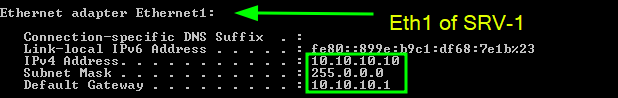 interface Eth1 SRV-1