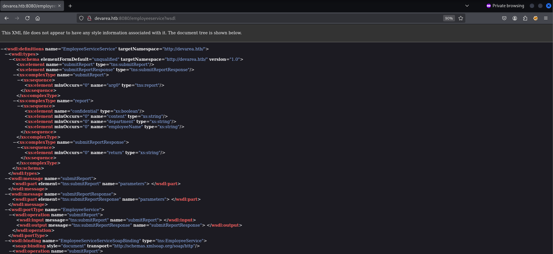 Decompiled source showing the Report object structure